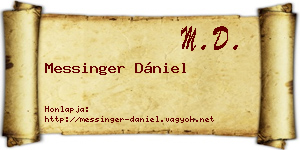 Messinger Dániel névjegykártya
